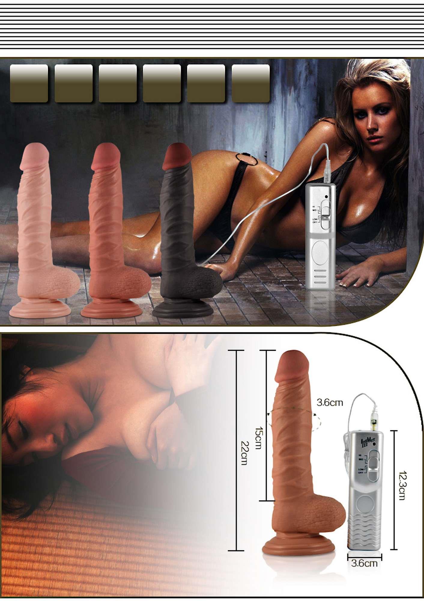 Wibrator 8.5" real extreme vibrating dildo flesh