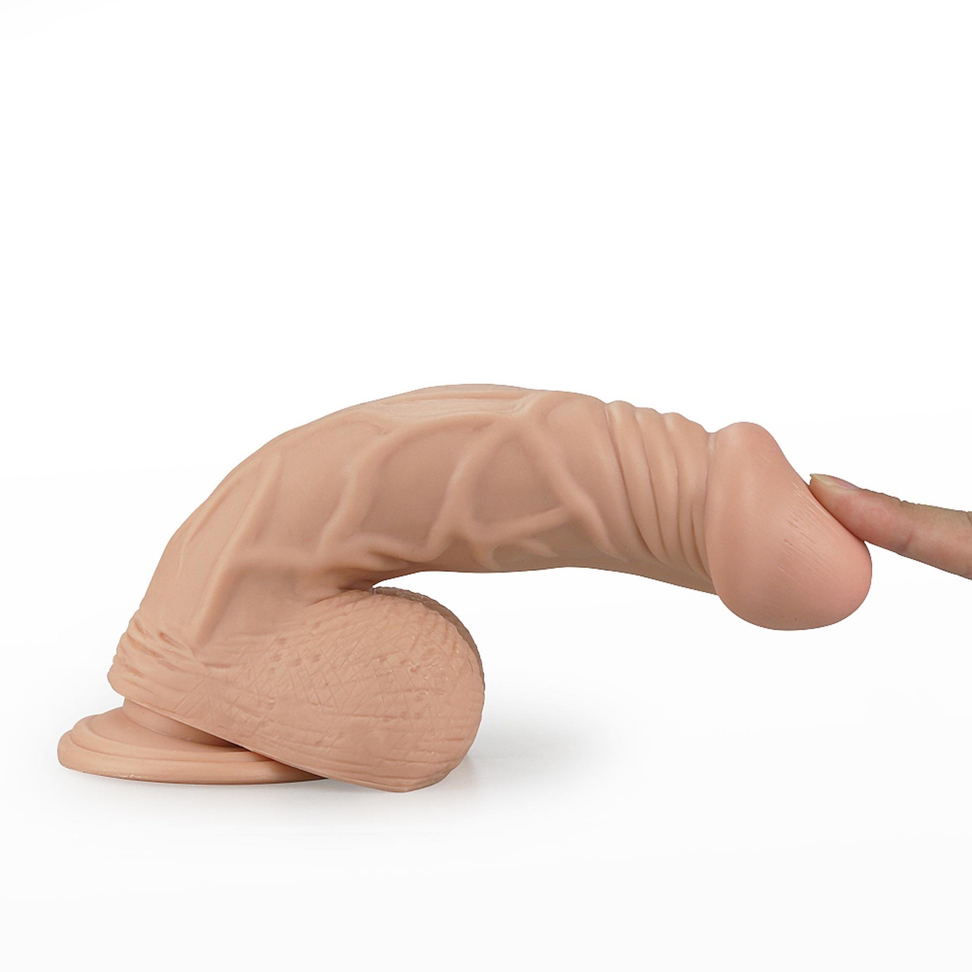 Wibrator 9" real extreme vibrating dildo flesh