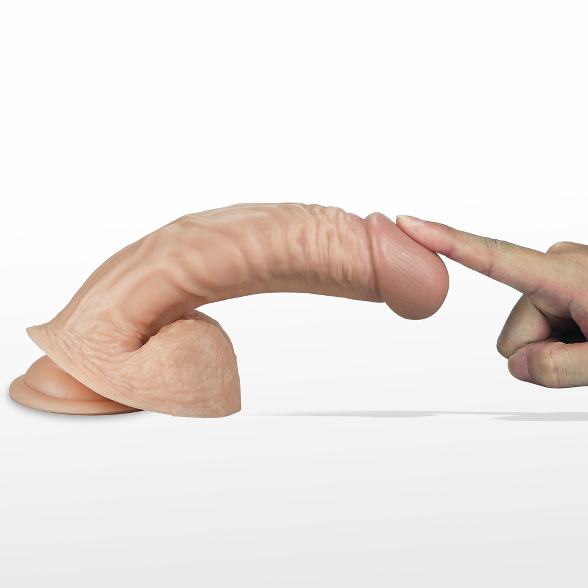8.5" real extreme vibrating dildo flesh