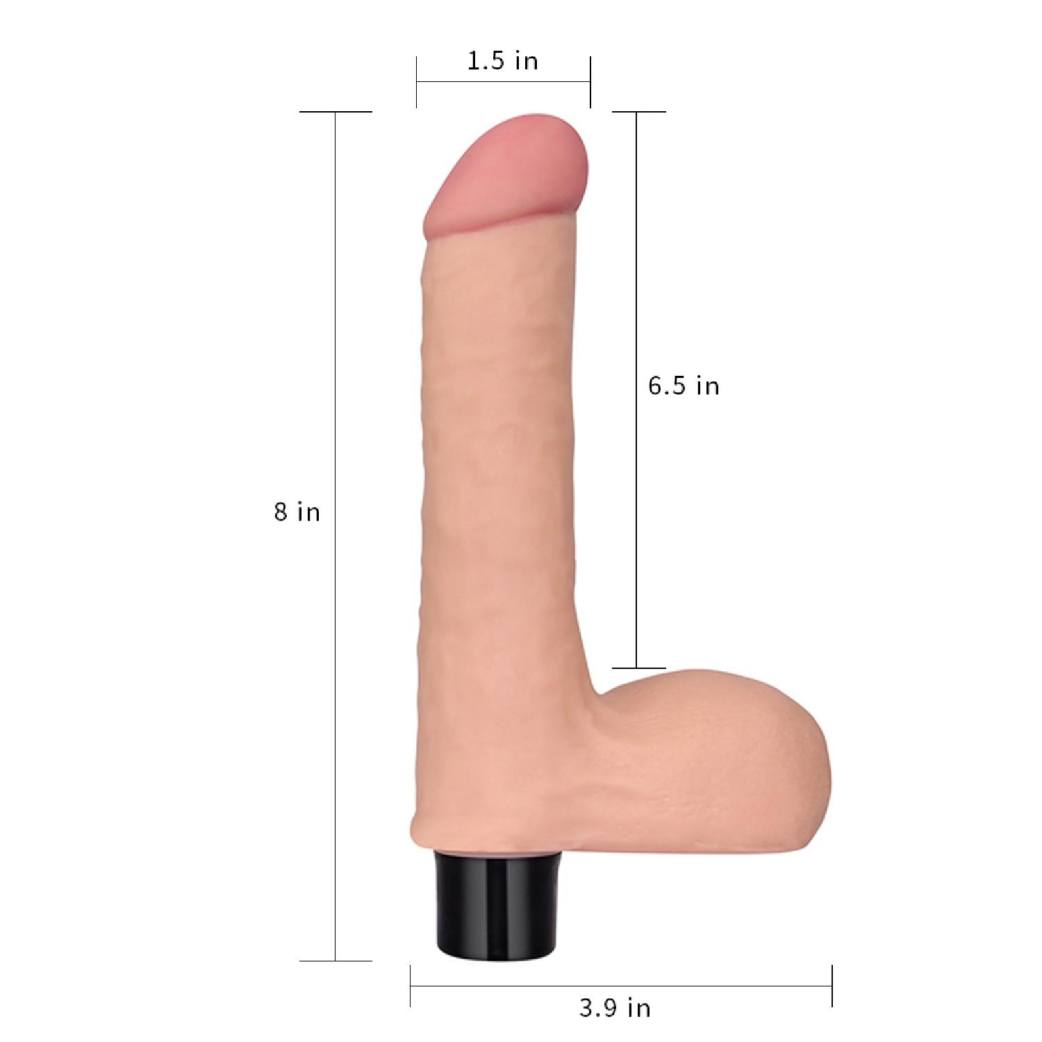8" real softee vibrating dildo