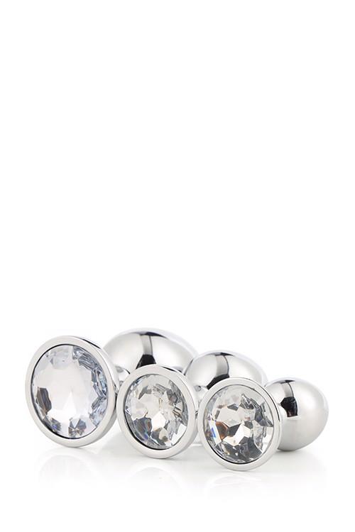 Gleaming love silver plug set