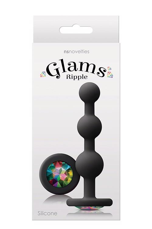 Glams ripple rainbow gem black