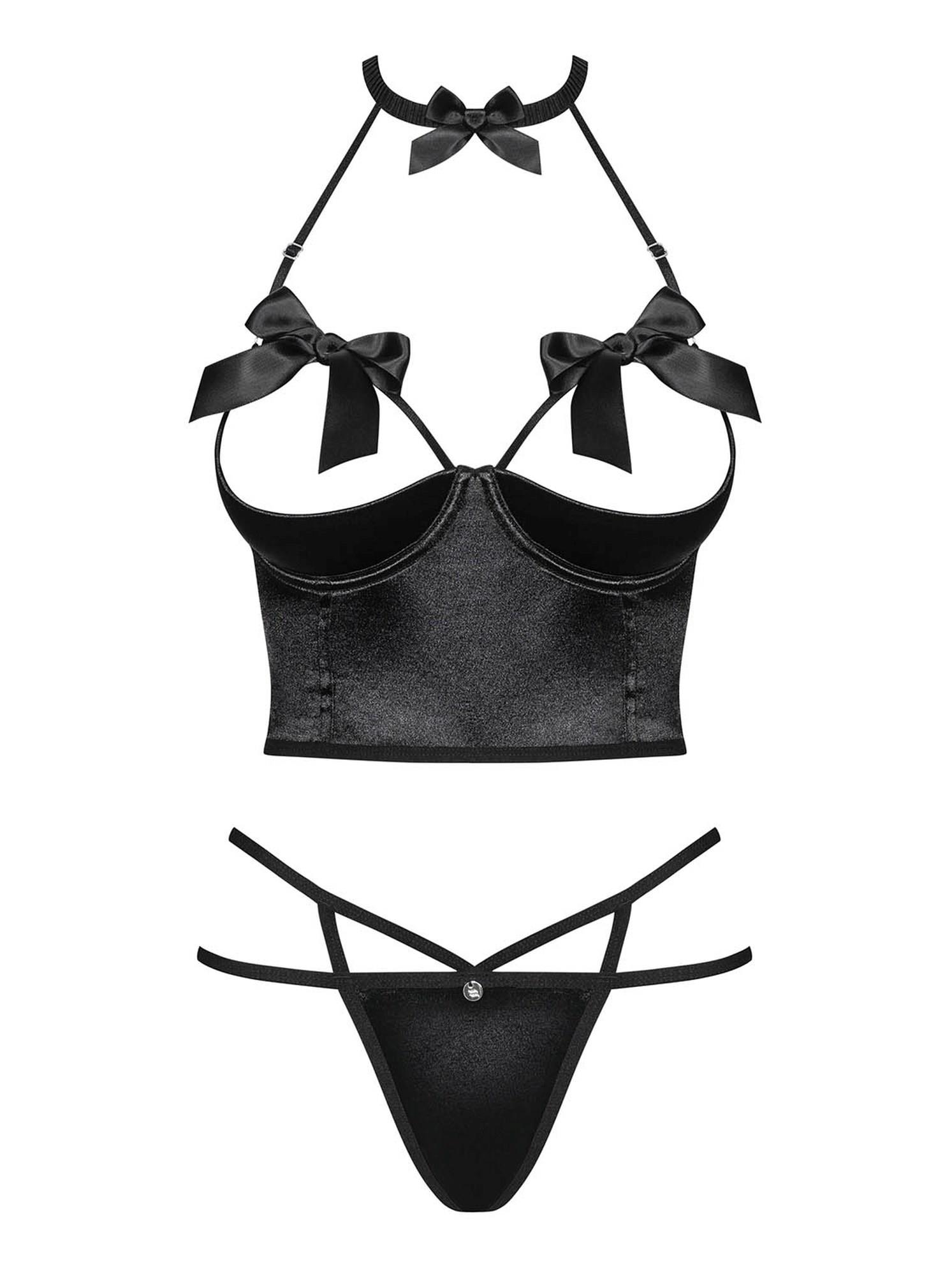 Bielizna-delishya komplet 2-częściowy czarny l/xl