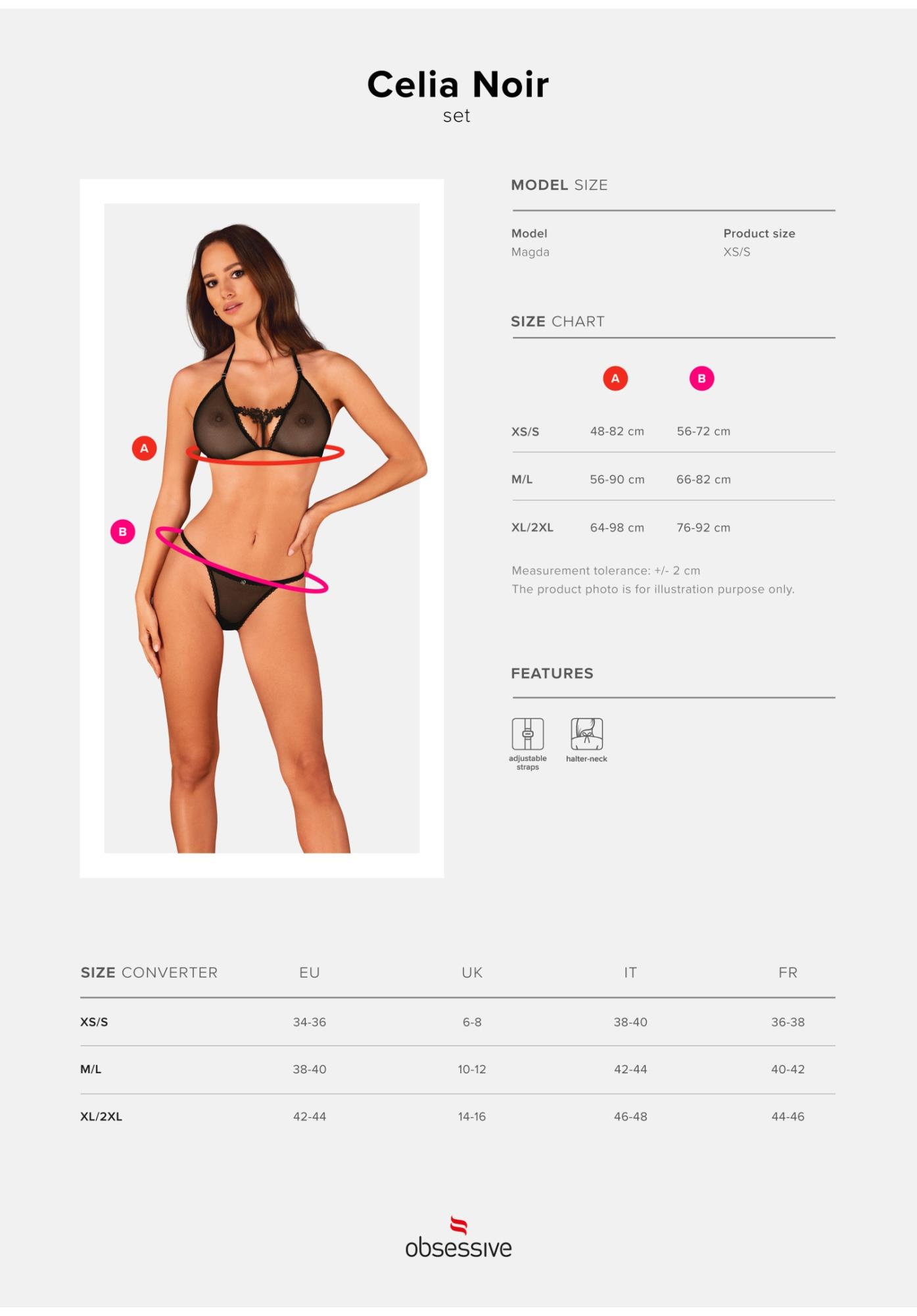 Celia noir komplet 2-częściowy  m/l